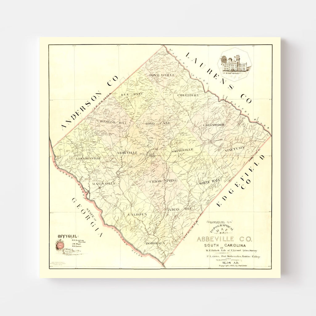 map of Abbeville Cou