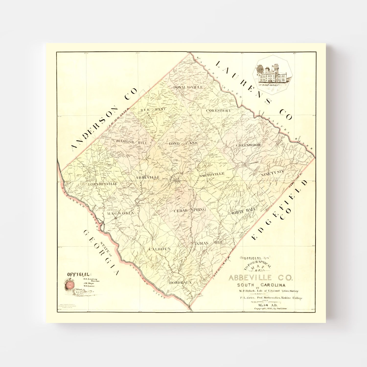 map of Abbeville Cou