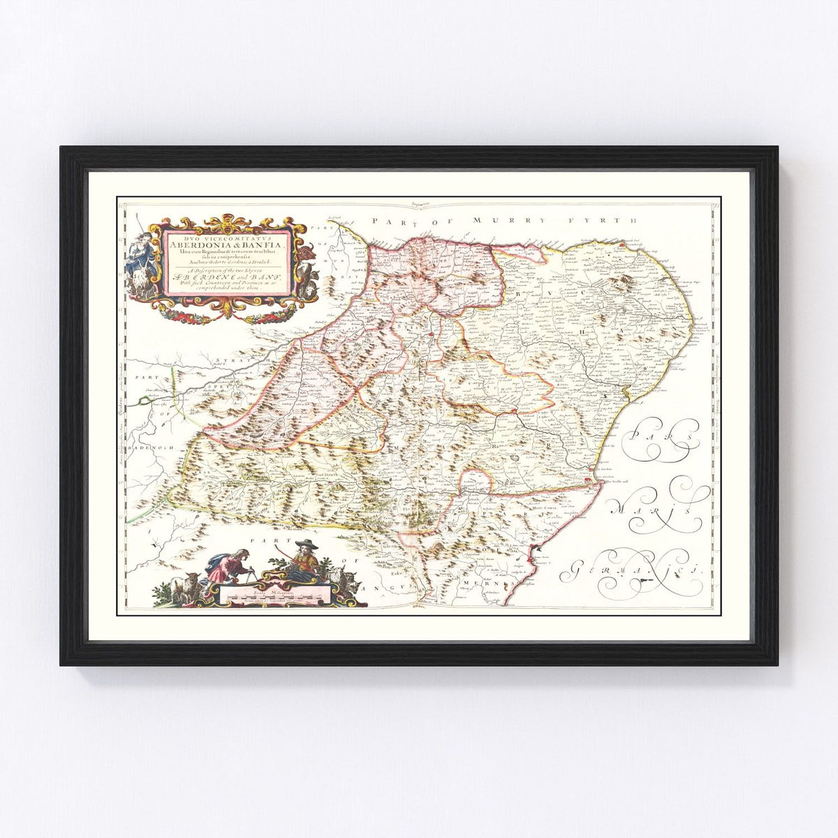 Aberdeen Vintage Map 1665